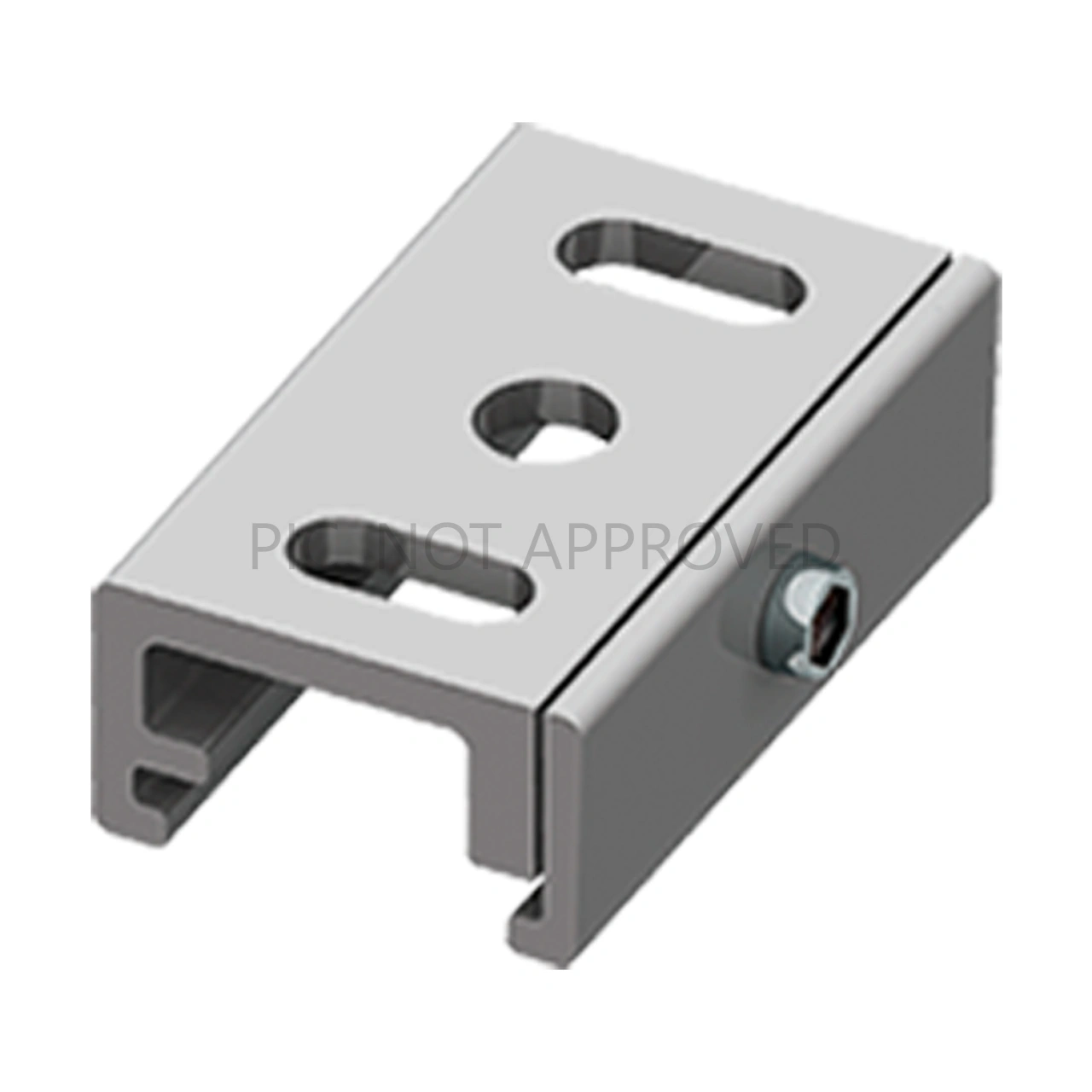 TRACK ON MOUNTING CLIP 3-PHASE TRACK DALI argintiu