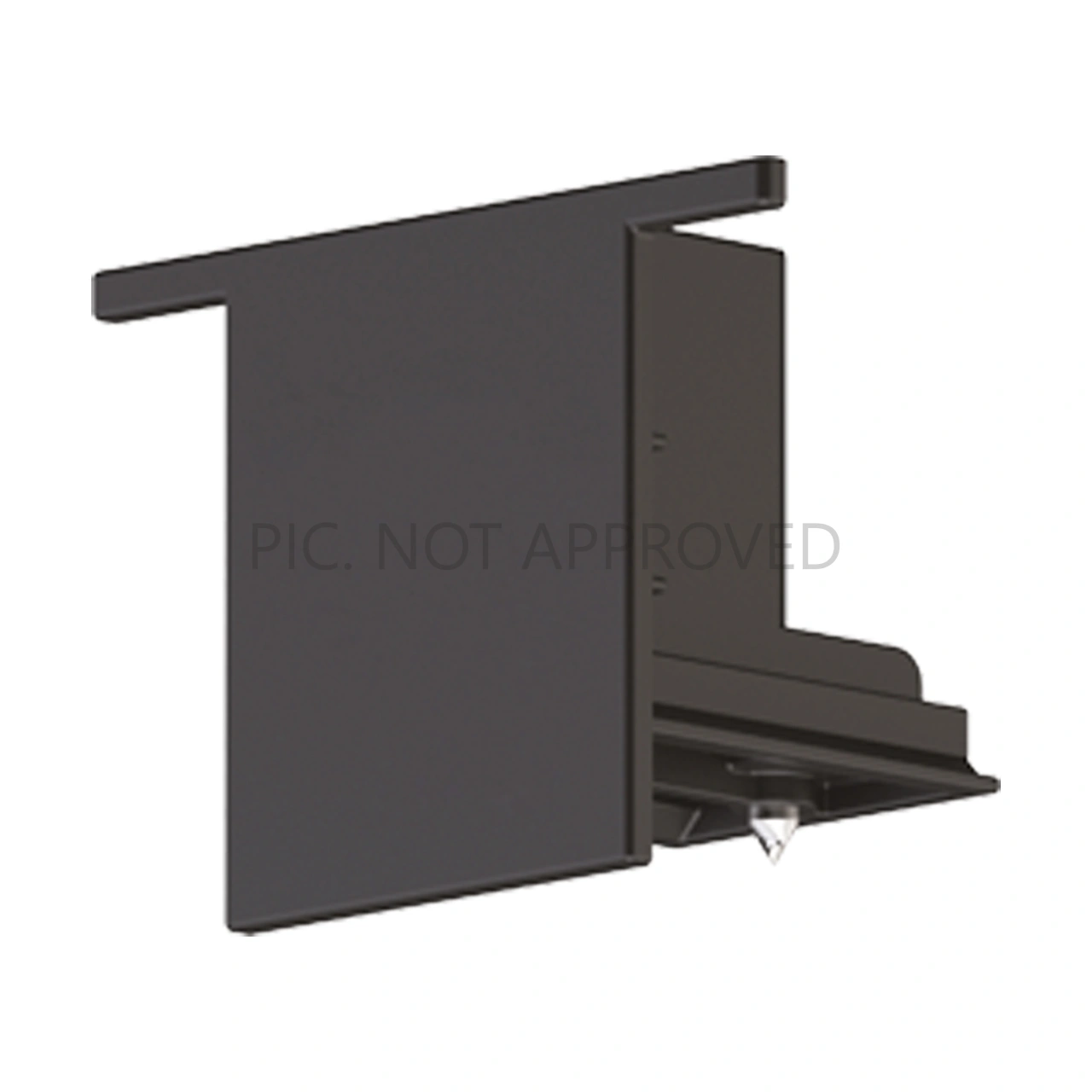 TRACK ON END CAP MOUNTING DALI negru