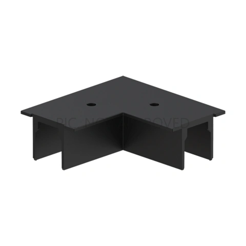 TRACK ON RECESSED COVER 3-PHASE CONNECTOR 90° DALI negru