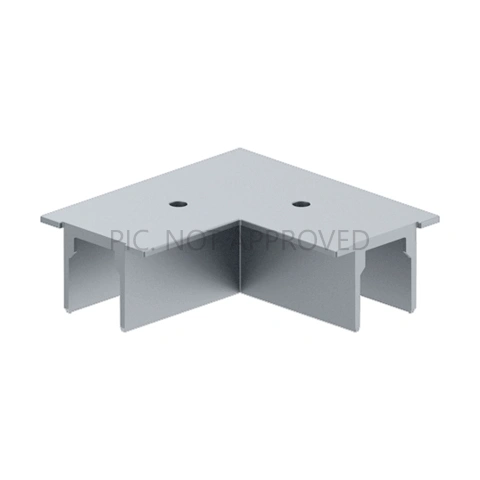 TRACK ON RECESSED COVER 3-PHASE CONNECTOR 90° DALI argintiu