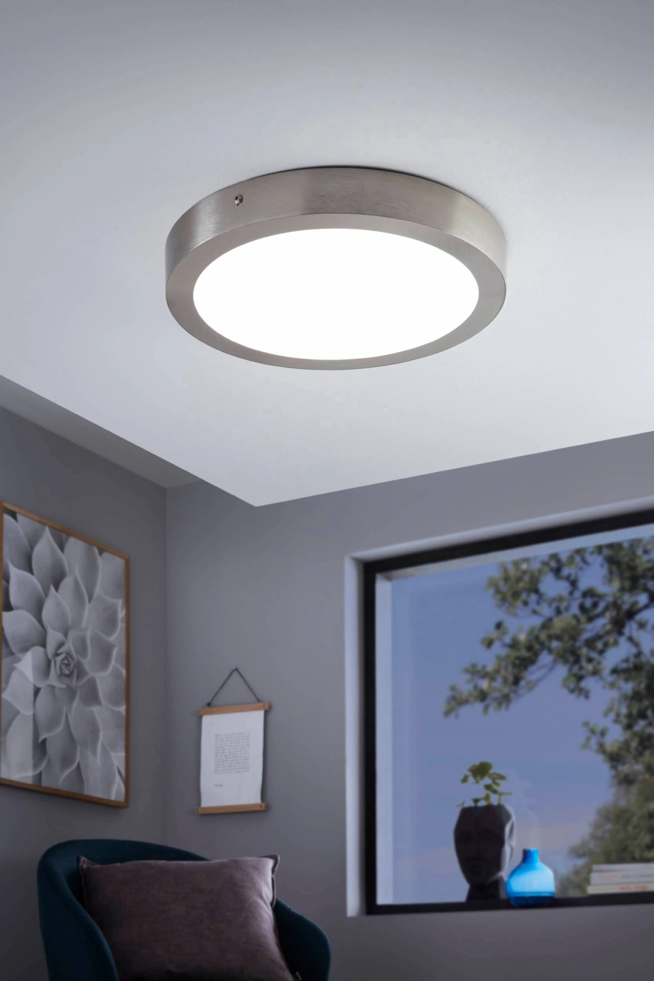 Fueva-C 21W LED-BLUETOOTH®-RGB/CCT Spot Ø300 nichel