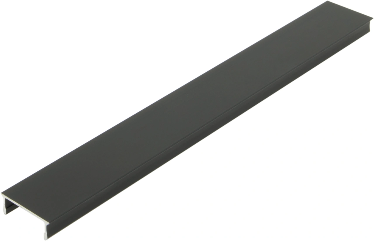 Capac din aluminiu LB plat L-2000mm L-17,8mm H-6,6mm negru