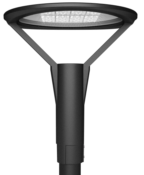 Pole light LOTUS STREET 40W 3K/4K Ra80 IP66, Ø60mm, black