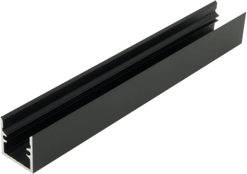 Profil din aluminiu LBR, L-2000mm W-19mm H-19mm negru