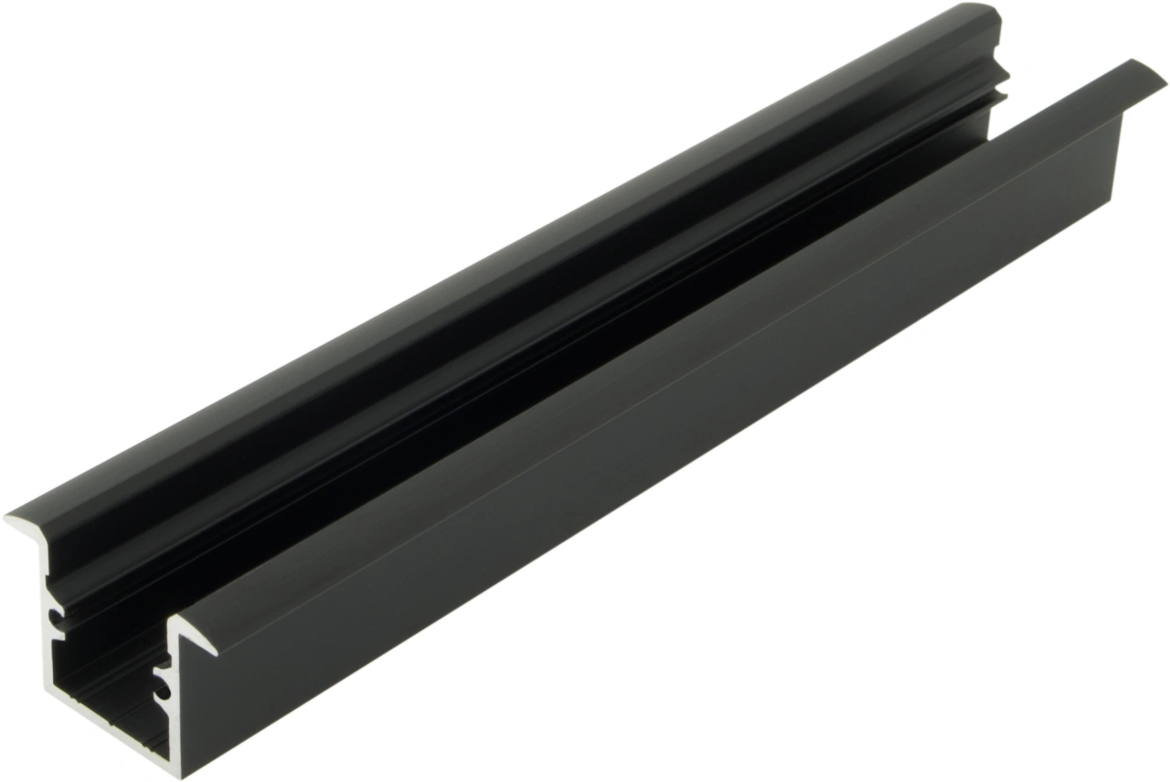 Profil din aluminiu LBI, L-2000mm W-19mm H-19mm negru
