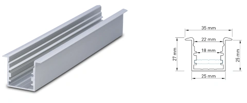 Profil montaj TBI cu ramă, anodizat_1