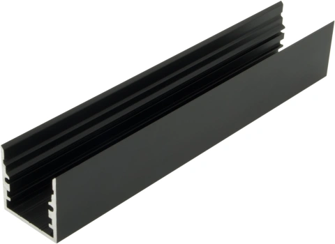 Profil din aluminiu TBR, L-2000mm L-25mm H-25mm negru