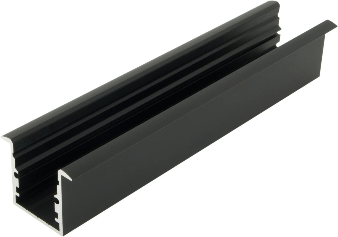 Profil din aluminiu TBI, L-2000mm L-25mm H-27mm negru