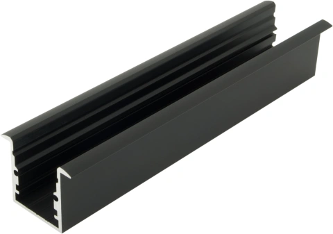 Profil din aluminiu TBI, L-2000mm L-25mm H-27mm negru