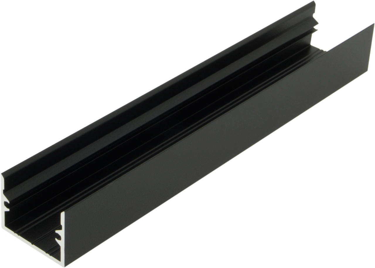 Profil din aluminiu TBL L-2000mm L-25mm H-19mm negru