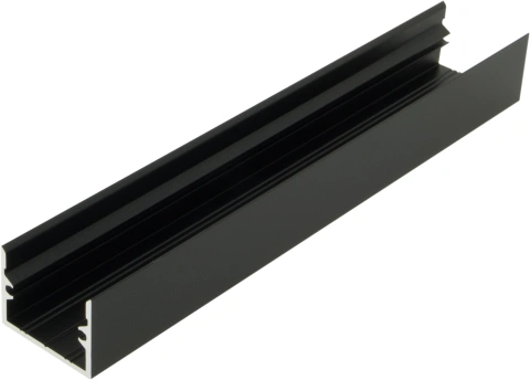 Profil din aluminiu TBL L-2000mm L-25mm H-19mm negru