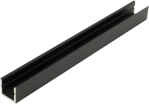 Profil din aluminiu KLR, L-2000mm W-14mm H-13mm negru