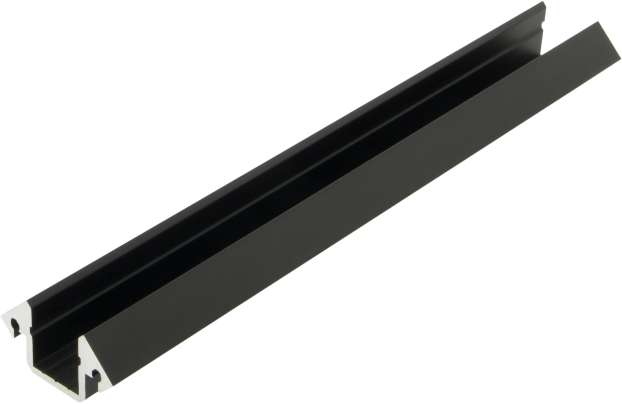 Profil din aluminiu KLE, L-2000mm L-19mm H-19mm negru