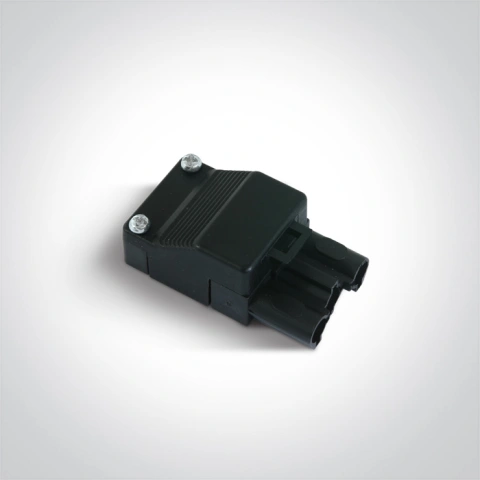 conector plug 3-poli mama negru IP20