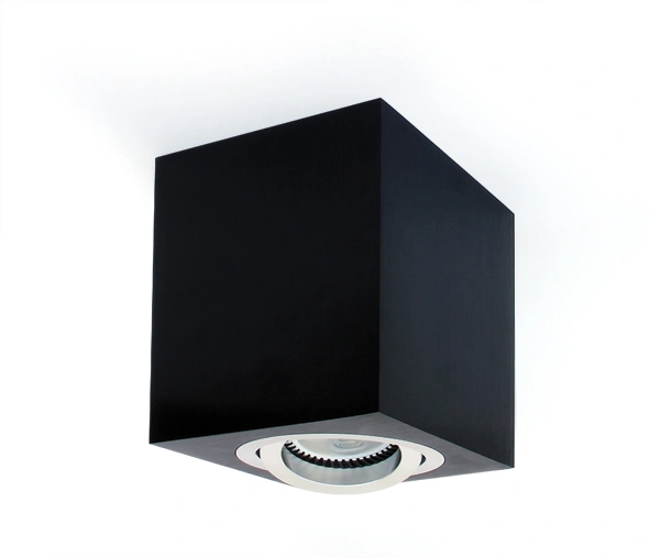 Edda Square-CL MR16, GU10, 10W, 230V, adjustable, negru