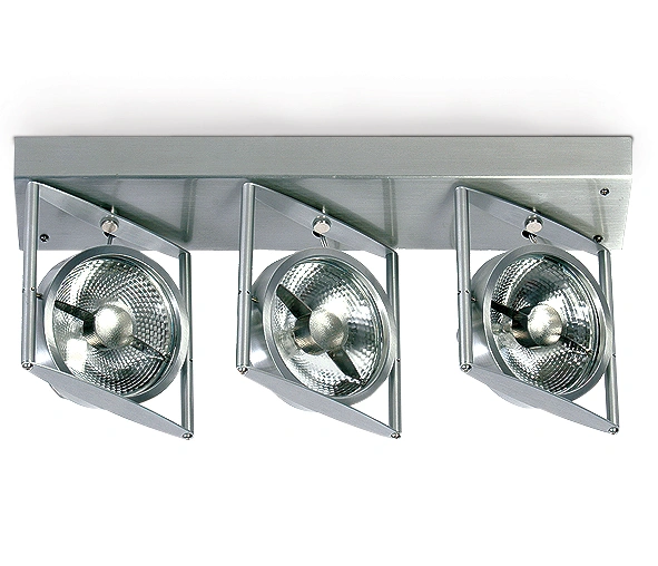 Francis 2, 3x75W, GU10, AR111, 100-240V, IP20, aluminiu
