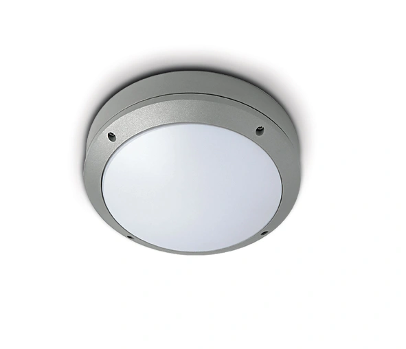 Aplică/plafonieră Teito1, rotundă,  E27, 20W, IP54, gri