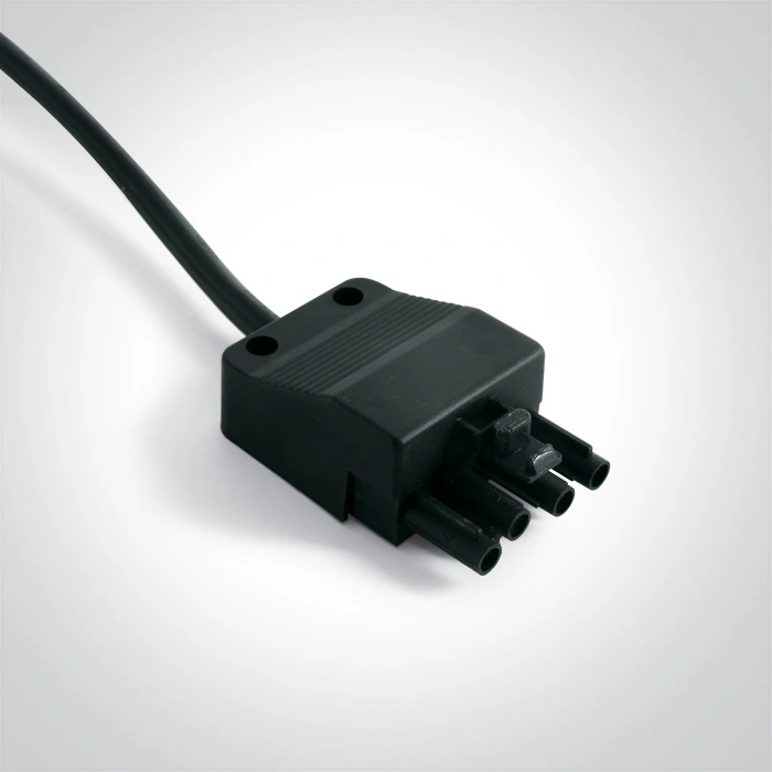 Conector 4-pin male cu 30 cm cablu negru