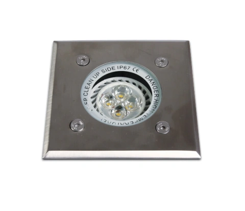 TERRA, GU10, 35W, IP67, pătrat, oțel inox