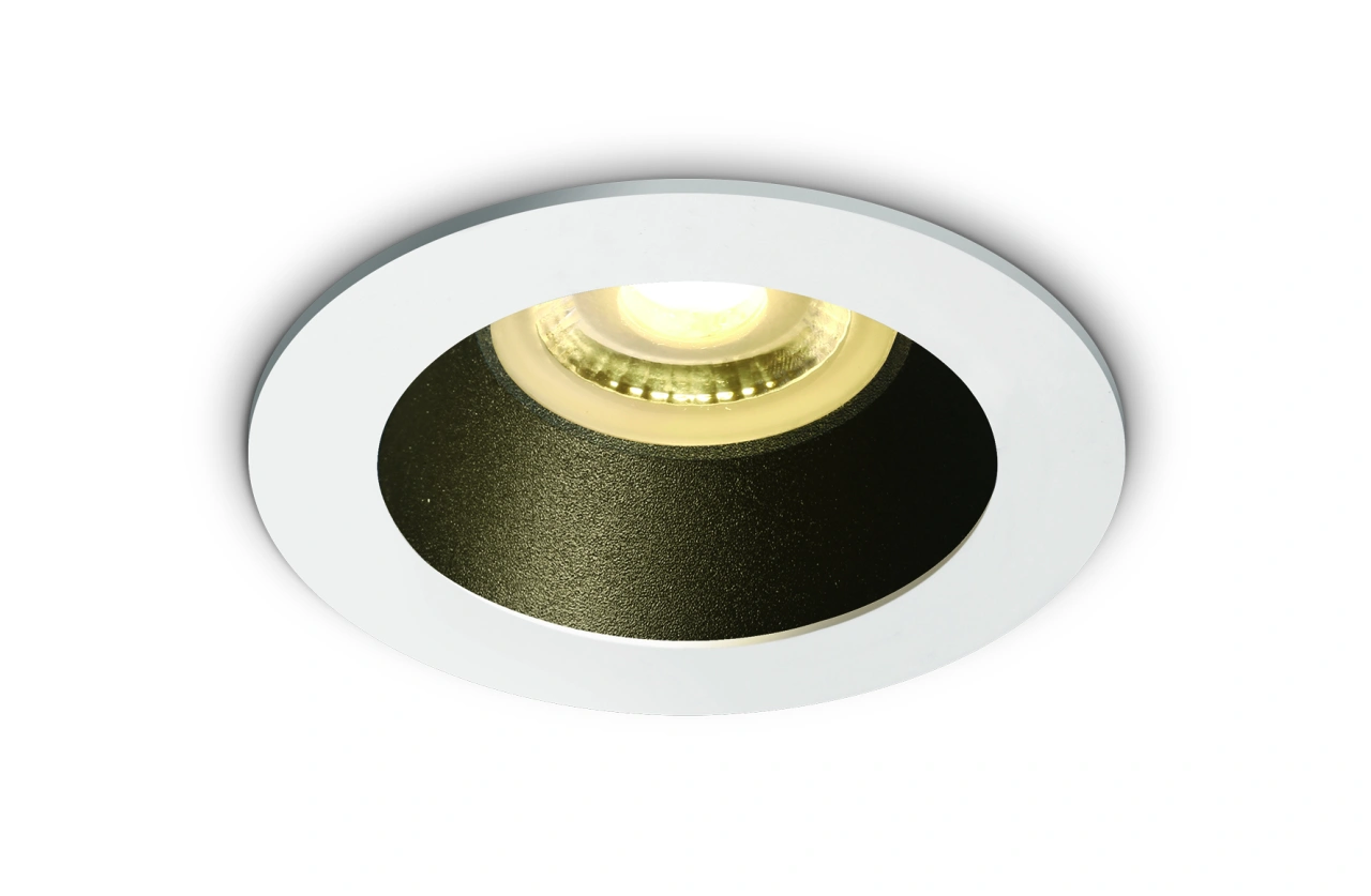 Ula 10W MR16 GU10 IP20 alb cu negru reflector