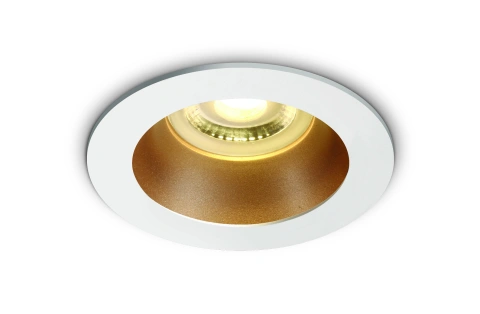 Ula 10W MR16 GU10 IP20 alb cu alama reflector