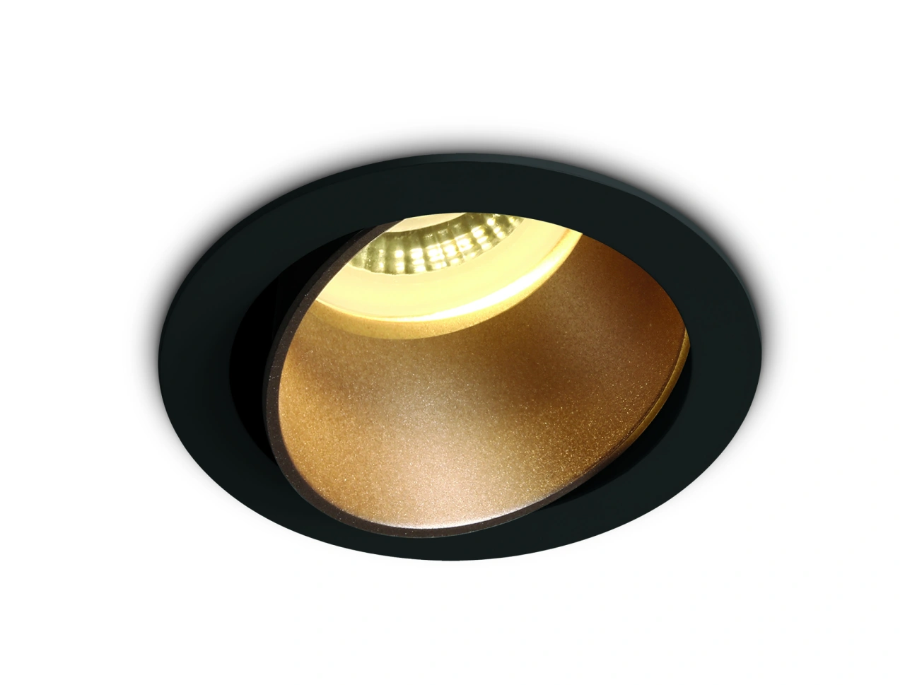 Krogo-R 10W MR16 GU10 IP20 negru cu alama reflector