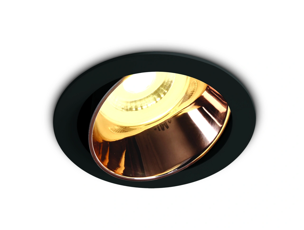 Krogo-R 10W MR16 GU10 IP20 negru cu copper reflector