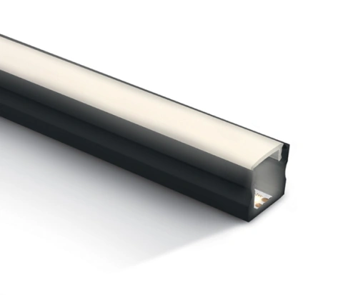 aluminiu Profil 7904/B + PC opal Difuzor, 2m negru