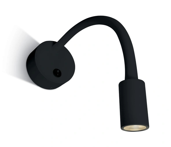 Swan LED 3W, 3000K, 160lm, IP20, 100-240V, 36°, negru