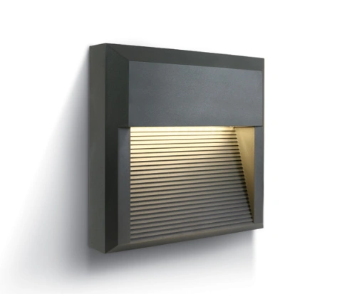 Lena Q2 LED 8W, 350lm, 3000K, 230V, IP65, antracit