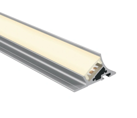 Triangle aluminiu profil ptr.12mm strips+PC opal capac 2m