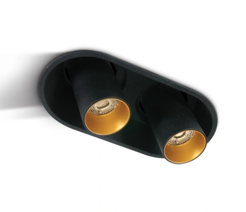 Nynka LED 2x7W, 2x520lm, 3000K, IP20, 36°, negru