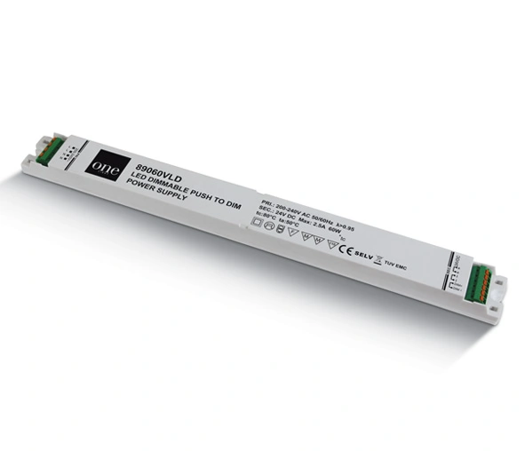 LED driver Slim 60W 230V 24V IP20 Pusch to Dim