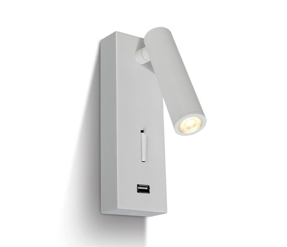 Hawk LED Switch + USB 3W 150lm 3000K 36° 220-240V IP20 alb
