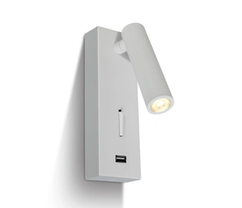 Hawk LED Switch + USB 3W 150lm 3000K 36° 220-240V IP20 alb