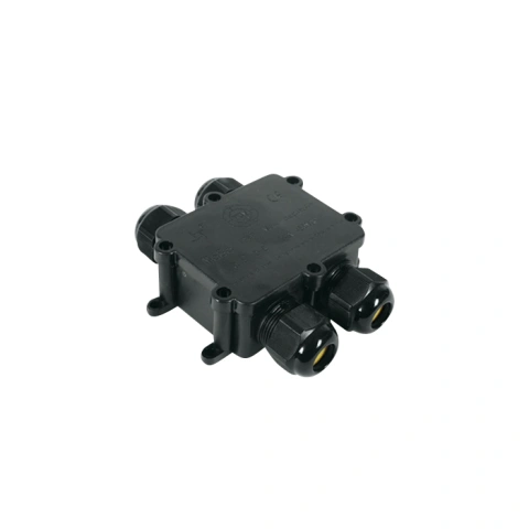 Connection box 2 IN/2 OUT|24A|450V|4-14mm cable IP67 negru