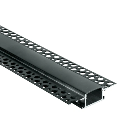 LED trimless profil aluminiu + PC diffuser negru 2m