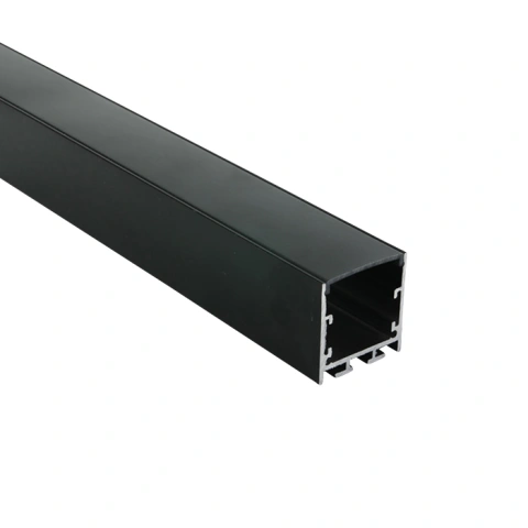 LED profil aparent aluminiu + difuzor PC negru 2m