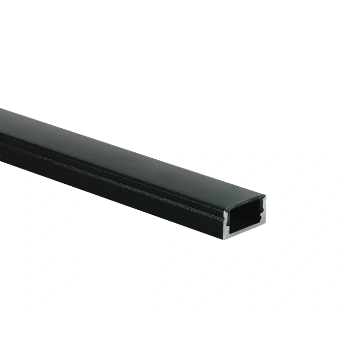 LED profil aparent aluminiu + difuzor PC negru 2m