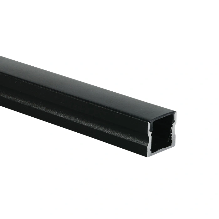 LED profil aparent aluminiu + difuzor PC negru 2m