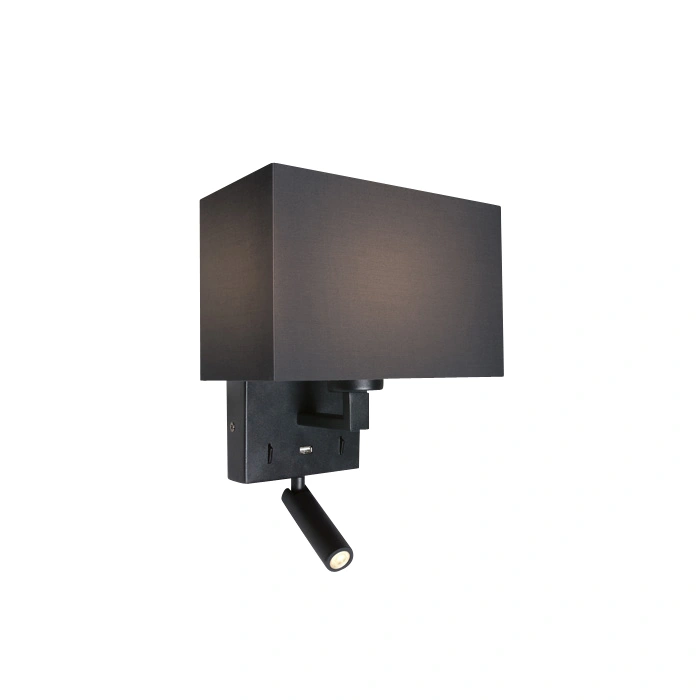 Fanes 3W LED + 12W E27W 150lm 3000K 220-240V IP20 negru