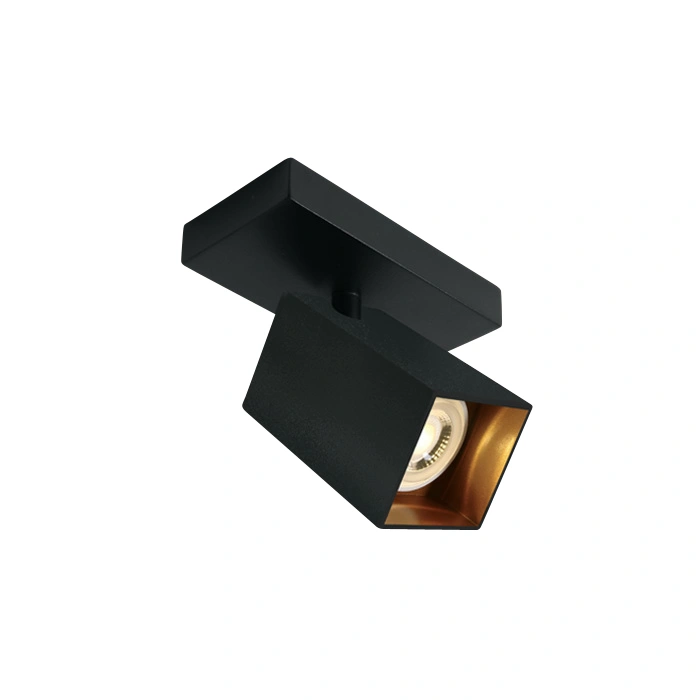 ACRUX-SQ 10W GU10 IP20 negru cu reflector din alama
