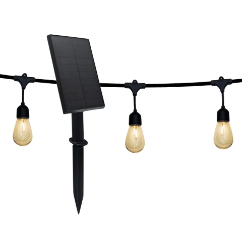Lanț luminos Jinn LED 1W 2700K IP67 negru L‑8500mm