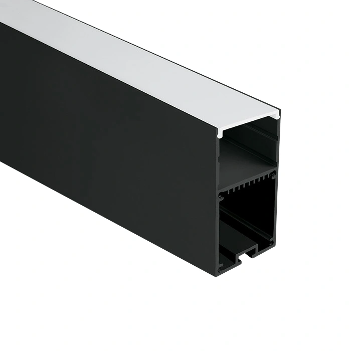 Profil Alu + capac opal PC, capace, 2m, negru