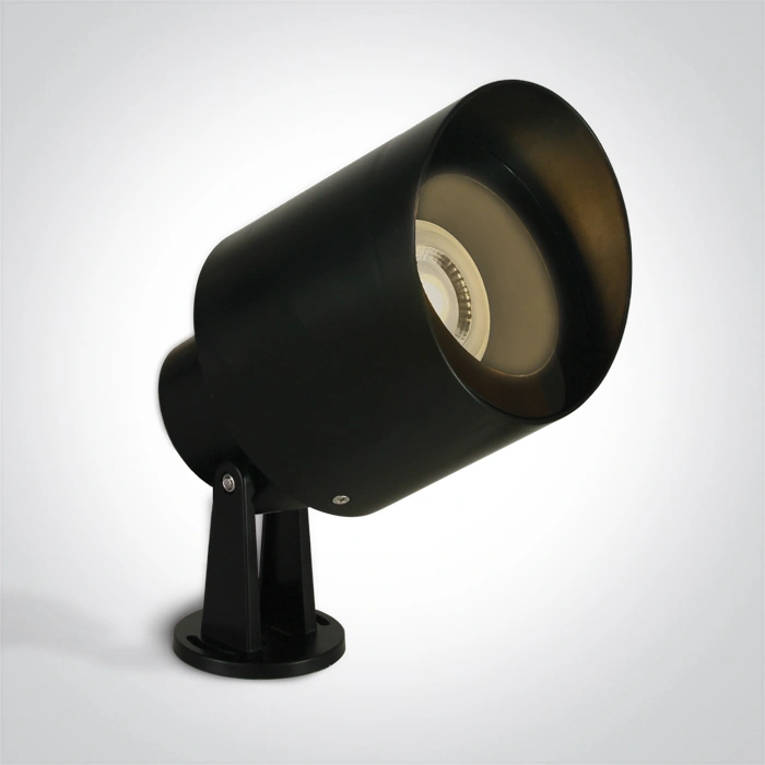 Pilos 10W GU10 MR16 IK06 IP65 100-240V negru cu cablu de 2m
