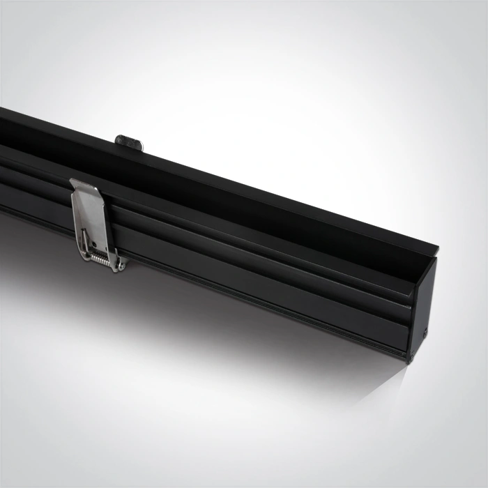 Profil magnetic încastrat de 2m, 48V, seria VIGO MIDI, negru