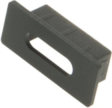 Capac profil LBF plat cu orificiu negru