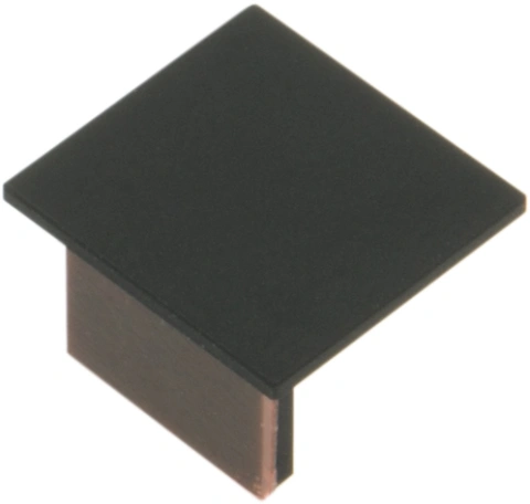 Capac profil KLR plat inchis negru