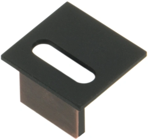 Capac profil rotund KLR plat cu intrare cablu negru