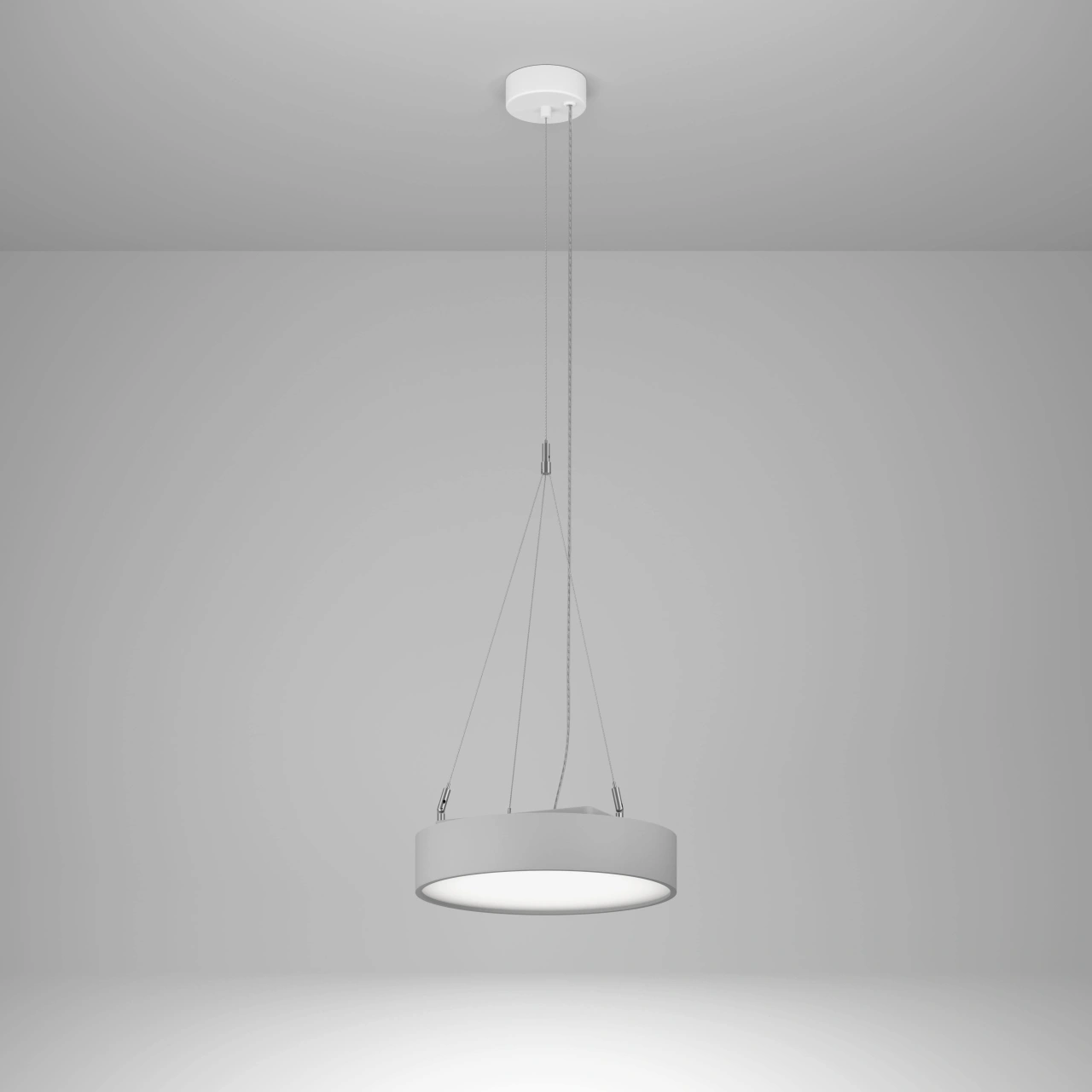 Round 90 PD DI 8,5W 1007lm 830 OP on/off argintiu Ø-350